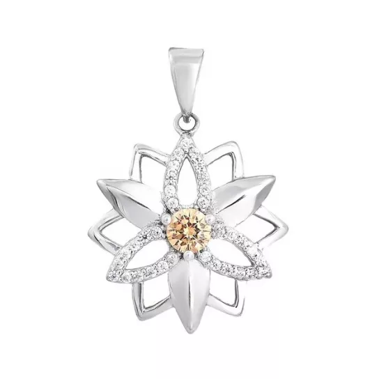 Подвеска с фианитом из серебра