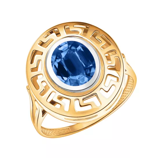 Кольцо с фианитом из золота