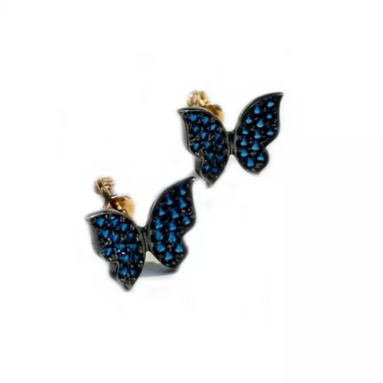 Пусеты с фианитом из золота