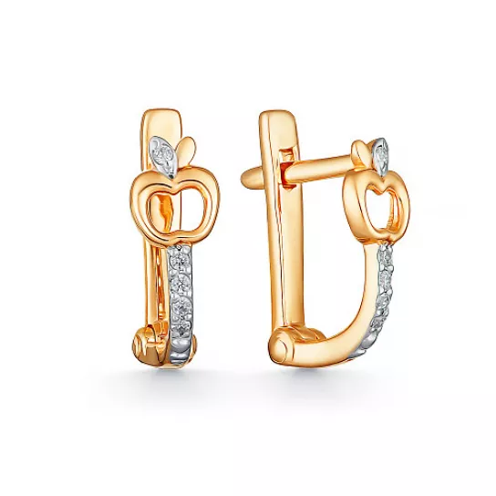 Серьги детские из золота