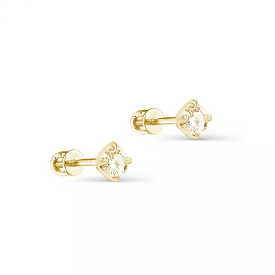 Пусеты с бриллиантами из золота