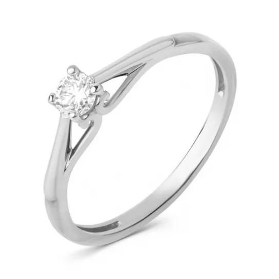 Кольцо с фианитом из золота