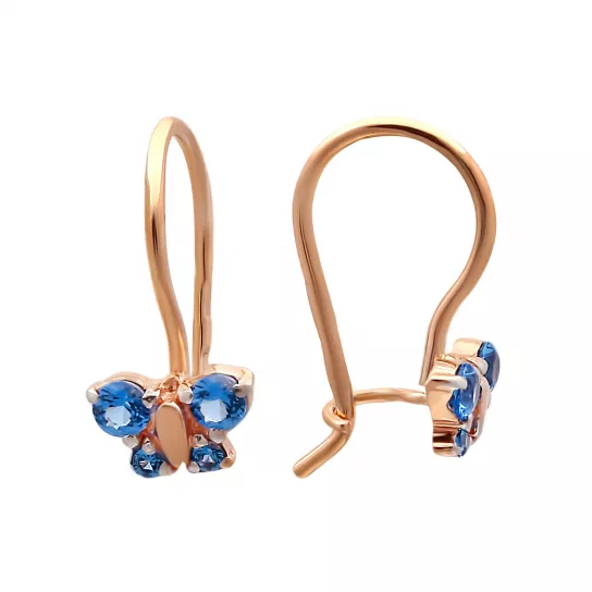Серьги детские из золота