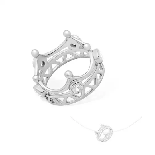 Подвеска с фианитом из серебра