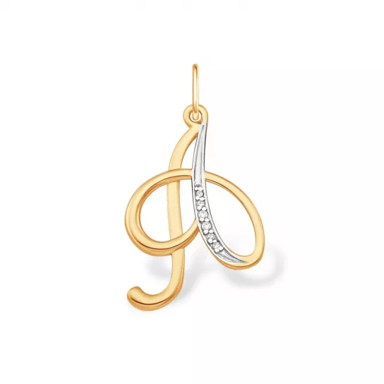 Подвеска с фианитом из золота