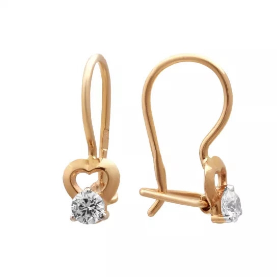 Серьги детские из золота