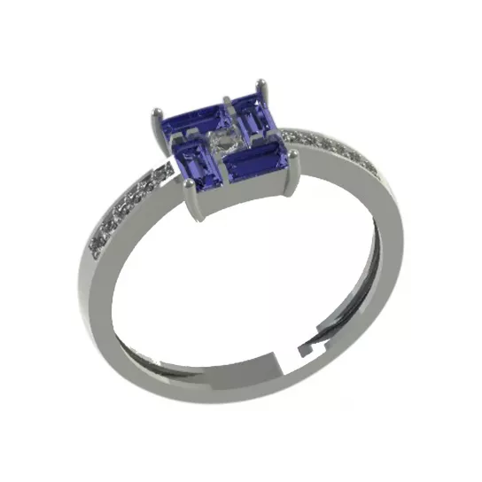 Кольцо с бриллиантами из золота