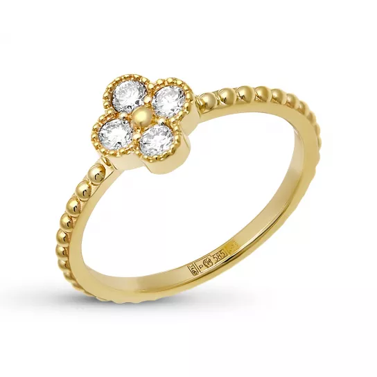 Кольцо с бриллиантами из золота