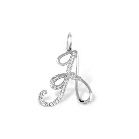 Подвеска с фианитом из серебра