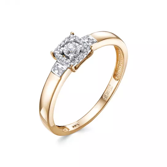 Кольцо с бриллиантами из золота