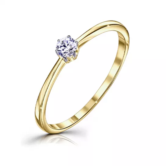 Кольцо с бриллиантами из золота