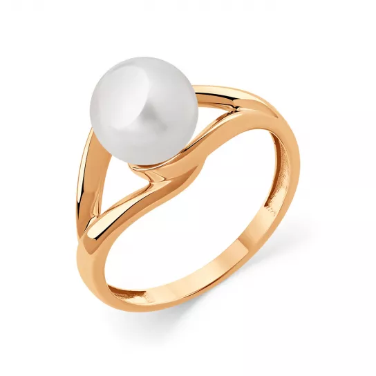 Кольцо с жемчугом из золота