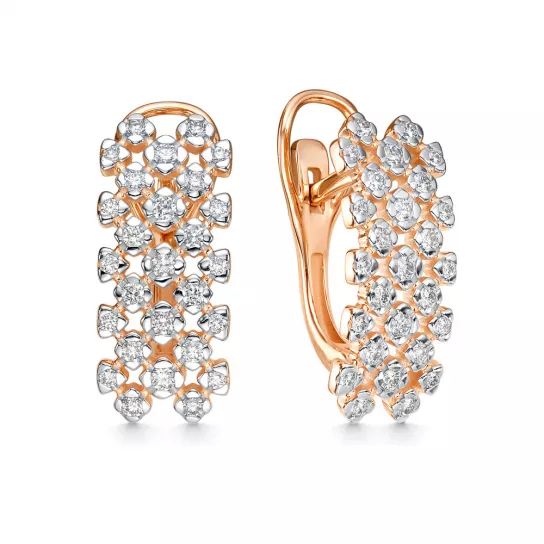 Серьги с бриллиантами из золота